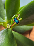 Resin minimalist Ring- Auora Borealis