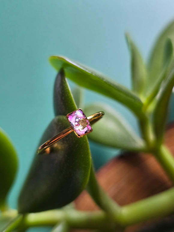 Resin minimalist Ring- Pink Princess