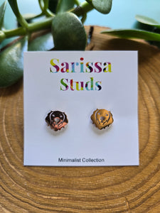 Minimalist Studs 11 (Rose gold plated)