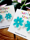 Blue Flower Studs