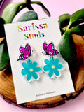 Daisy Butterfly Dangles