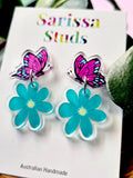 Daisy Butterfly Dangles