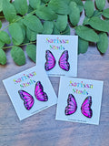 Butterfly Studs~ Pink Purple