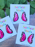 Butterfly Studs~ Peach Pink