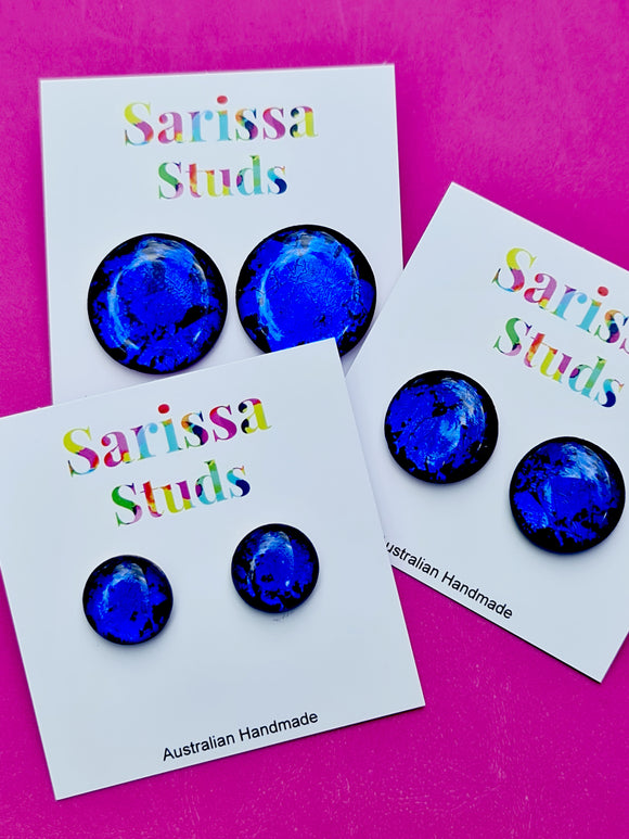 Electric Blue Foil Studs