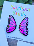 Butterfly Studs~ Pink Purple