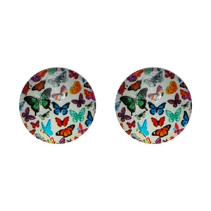 Butterfly Forest Glass Studs