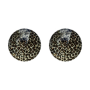 Natural Leopard Glass Studs