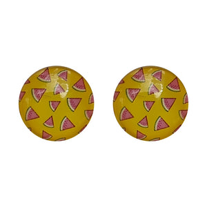 Watermelon Fun Glass Studs