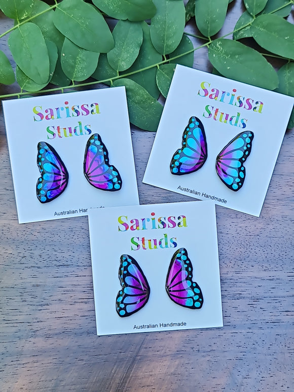 Butterfly Studs~ Purple Blue