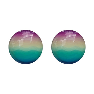 Beach Wave Glass Studs