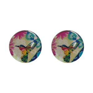 Glass Hummingbird Studs