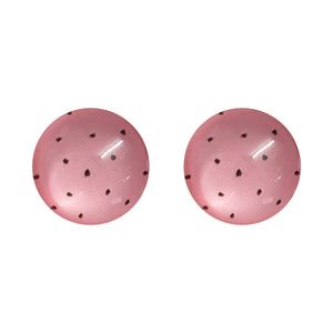 Glass Pink Spot Studs