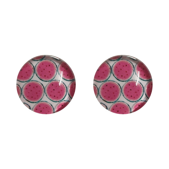 Glass Watermelon Half Studs